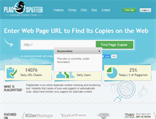 Tablet Screenshot of plagspotter.com